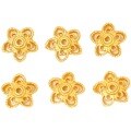 wholesale Metal S925 Silver Gold Plated 8mm Flower Spacer Beads for DIY Bracelet Necklace Stringing-0-3