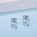 wholesale S925 Sterling Silver Fashion Earrings and Necklace Set with Four-Prong Setting and D Color Moissanite-0-3