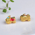 wholesale 【Pi Xiu Collection】Handmade DIY accessories, ancient French gold enamel colored bracelet fittings with Vietnamese gold-plated spacer beads-0-1
