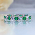 wholesale S925 silver jewelry new style zircon white + green full diamond-0-1