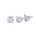 wholesale S925 Sterling Silver Commuting Everyday Square Moissanite Eagle Claw Earrings 06/15/2/25ct In Stock-0-4
