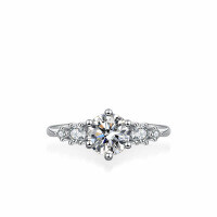 S925 Silver Classic Six-Prong Moissanite Ring for Women-1 carat (set with moissanite)  11 yards