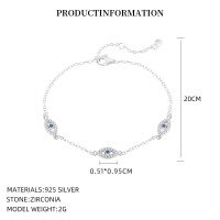 wholesale 925 Sterling Silver French Openwork Butterfly Flying Bracelet For Women With Luxury Micro-set Zirconia-L727_Spinel 113/White Zirconium_Platinum-Plated_16+3CM 925 Silver