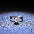 925 Sterling Silver Moissanite Six-Prong Women's Ring Necklace Manufacturer TikTok Live-0-1