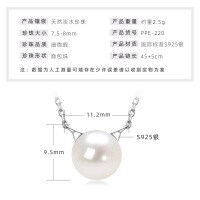 Metal Chain Freshwater Pearl Necklace with Hidden Pendant-Cat Ear Pearl Necklace  925 Silver