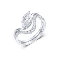 wholesale 925 Silver Gold Moissanite Suite Ring Marquise Main Stone Stackable Design Sense Women's Popular Style Independent Site Best-Seller-0-6
