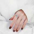 wholesale S925 Sterling Silver Retro Vintage Korean-style Love Crown Pattern Design Versatile Open Adjustable Lady's Ring-0-3