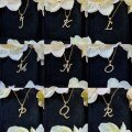 S925 Silver 18k Gold-Plated Moissanite Alphabet Pendant Necklace, DIY Gift-0-0
