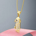wholesale Gold-plated S925 Sterling Silver Parrot Pendant for Women, European and American Ins Style Fashionable Light Luxury Animal Silver Pendant, Drop Shipping-0-0