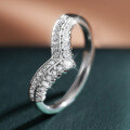 S925 Sterling Silver Hip-Hop Asymmetrical Crown Ring with Moissanite-0-1