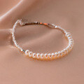 wholesale S925 silver bracelet with a few ounces of broken silver, Qian Duoduo series pearl jewelry S5455-0-6