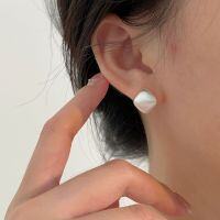 wholesale S925 Sterling Silver Rhombus Stud Earrings for Women, Small Minimalist Design, Luxurious Geometric Earrings with a High-End Feel-Sterling silver