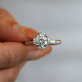 S925 Sterling Silver Moissanite Ring, High-End Women's Hollow Four-Paw Classic Proposal, Drop Shipping-0-2