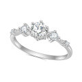 wholesale 10/14/18k White Gold Rose Gold Yellow Gold Premium Ins Style 05ct Moissanite Ring, Colorfast-0-5