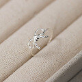 wholesale S925 Sterling Silver Irregular Bow Ring Korean Style Fashion Sweet Ins Wind Jewelry R02067-0-1