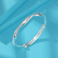 wholesale 999 Solid Silver Möbius Ring Bracelet for Women, Young Style Full Starry Sky Design Bangle-0-0