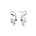 wholesale 925 Sterling Silver Butterfly Ear Studs Women Small and Fresh Design New Full Diamond Earrings Ins Style Elegant and High-End Sense Jewelry-0-4