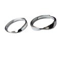 wholesale 925 Sterling Silver Mobius Ring for Women, Minimalist Japanese and Korean Style Student Couple Matching Rings for Engagement or Wedding, Engraved Adjustable Opening-0-4