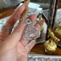 wholesale S925 Sterling Silver Vintage New Chinese Style Opulent Green Top Bead Chlorite Jade Chalcedony Small Buddha Pendant Necklace for Women-0-0