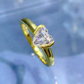 wholesale S925 Silver European and American New Style 6*6 Heart-shaped Ring with 50-Point High-Carbon Diamond, Perfect for the Romantic at Heart-0-2