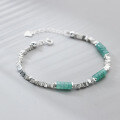 wholesale S925 Sterling Silver Dongling Jade Broken Silver Bracelet Ins Style Small Fresh Design Sense Women's Jewelry S5970-0-0