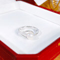 wholesale 925 Sterling Silver Ins French Elegant Natural Freshwater Pearl Ring Women Small Design Sense Openable Ring-0-5