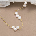 wholesale S925 Sterling Silver, 14K Gold Plated, French Vintage Style Natural Baroque Pearl Necklace-0-2