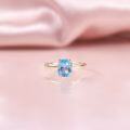 wholesale S925 Sterling Silver Japanese Korean Style 175/25 Carat Gemstone Ring with Natural Crystal Topaz for Women-0-1