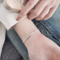wholesale S925 Sterling Silver Korean-style Minimalist Fashionable Elegant English Letter Niche Design Jewelry Versatile Bracelet for Women-0-3