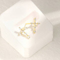 wholesale 10K Gold Japanese-style lightweight luxury and elegant Moissanite cross earrings, versatile for daily wear-0-3