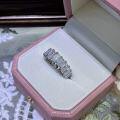 Gold-Plated 925 Silver Full Eternity Band with Single 08ct Emerald Cut Diamond-0-2