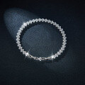 wholesale S925 silver irregular V-shaped bracelet fully set with 25mm round moissanite stones-0-1