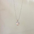 wholesale S925 Sterling Silver French Style Sparkling Violet Ice Flower Zircon Oval Pigeon Egg Pendant Full Diamond Collarbone Chain Multiple Styles-0-2