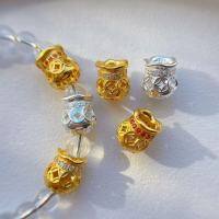 wholesale Sterling silver antique silver gold-plated with micro-pave zirconia coin purse spacer bead pendant for DIY crystal bracelet accessories-3# one