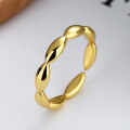 wholesale S925 Sterling Silver Olive Leaf Ring, Simple and Versatile Minimalist Style Adjustable Open Ring for Women-0-1