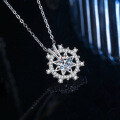S925 Silver Moissanite Geometric Pendant Necklace for Women-0-1