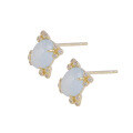 wholesale 10K Gold Natural Aquamarine Earrings Japanese Advanced Sense Light Luxury Accessories for Yili Jewelry's Autumn New Collection-0-4