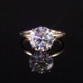 wholesale 9/10/14/18K Gold Minimalist High-Quality Brilliant 4-Carat Moissanite Engagement Ring with Large Center Stone-0-1