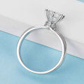 wholesale 925 Sterling Silver 1-carat Simulated Moissanite Six-Prong Engagement Proposal Ring for Women, Hot-selling in Cross-border E-commerce-0-3
