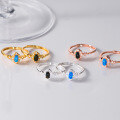 wholesale S925 Sterling Silver Fresh and Sweet Ins Style Niche Design Exquisite Opal Inlaid Ring R02465-0-1