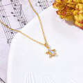 wholesale S925 Sterling Silver Hollow Star Dainty Japanese-style Minimalist High-Quality Women's Jewelry Wholesale Source Factory Necklace-0-3