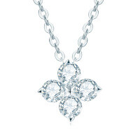 S925 Sterling Silver Four-Leaf Clover Moissanite Bracelet for Women-Niche Four-Leaf Clover [White Gold]  925 Silver