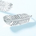 wholesale S925 sterling silver plated with bright silver Japanese new cross-border designer luxury feather earrings, one-piece drop shipping-0-3