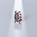 wholesale 925 Silver Designer Natural Garnet Ring Adjustable Opening, Unique Design Colored Gemstone Ring-0-1