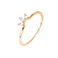 wholesale Electro-plated K gold, Japanese-style lightweight luxury jewelry, natural pink crystal ring for women in sterling silver, versatile ring, factory supply-Rose Quartz Women's Ring Size 15