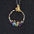 wholesale S925 silver designer secret garden pendant with a high-end feel, Chinese-style natural gemstone necklace-0-1