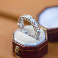 S925 Sterling Silver Rectangular Bevel-Cut Zircon Ring, Fashionable Luxury-Style Z [Clearance Sale with Free Shipping]  US Size 7.5