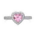 wholesale S925 Sterling Silver Cross-Border Women's Ring, Small and Niche Luxury Princess Pink Ice Flower Cut 8A Zircon Oval Ring with Exquisite Rhinestones-0-11