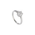 wholesale Sterling Silver Moissanite Diamond Ring 05 Carat 1 Carat Six Prong Ring Couple Bands Engagement Wedding Gift for Girlfriend-0-3