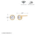 wholesale 925 Sterling Silver Minimalist Round Zircon Stud Earrings For Women-0-10